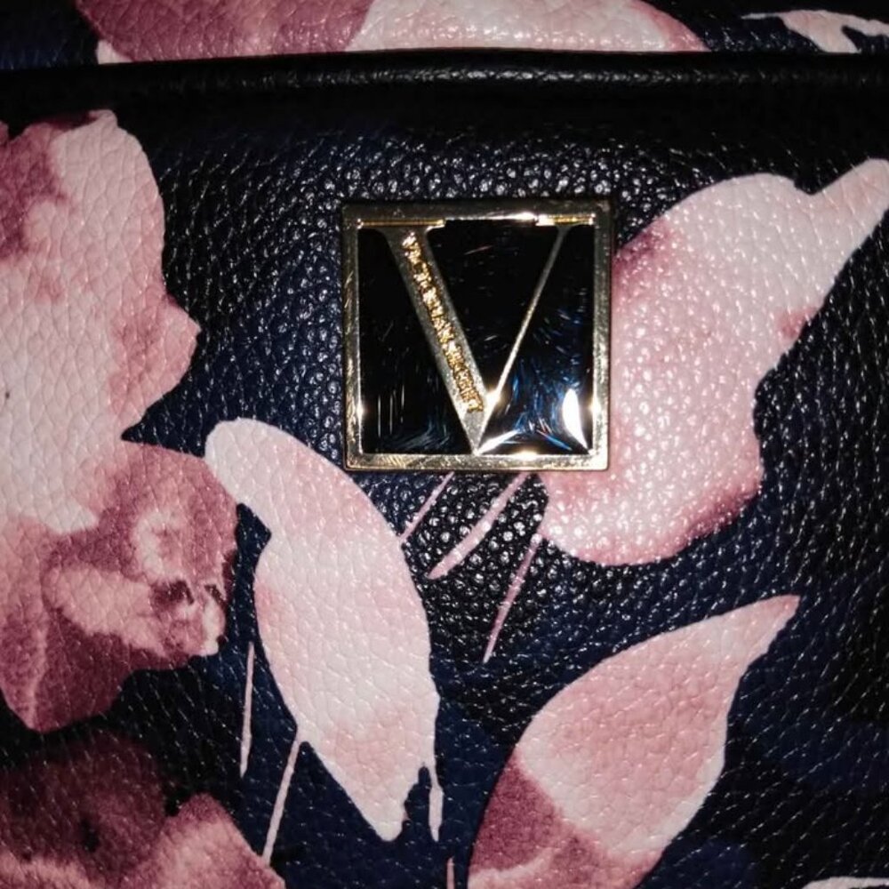 Victoria's Secret Black Leather Floral Crossbody Bag - Picture 5 of 5